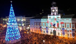 christmas lights in Madrid