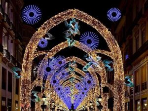 Christmas lights in Málaga
