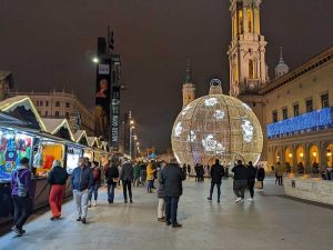 Christmas lights in Zaragoza